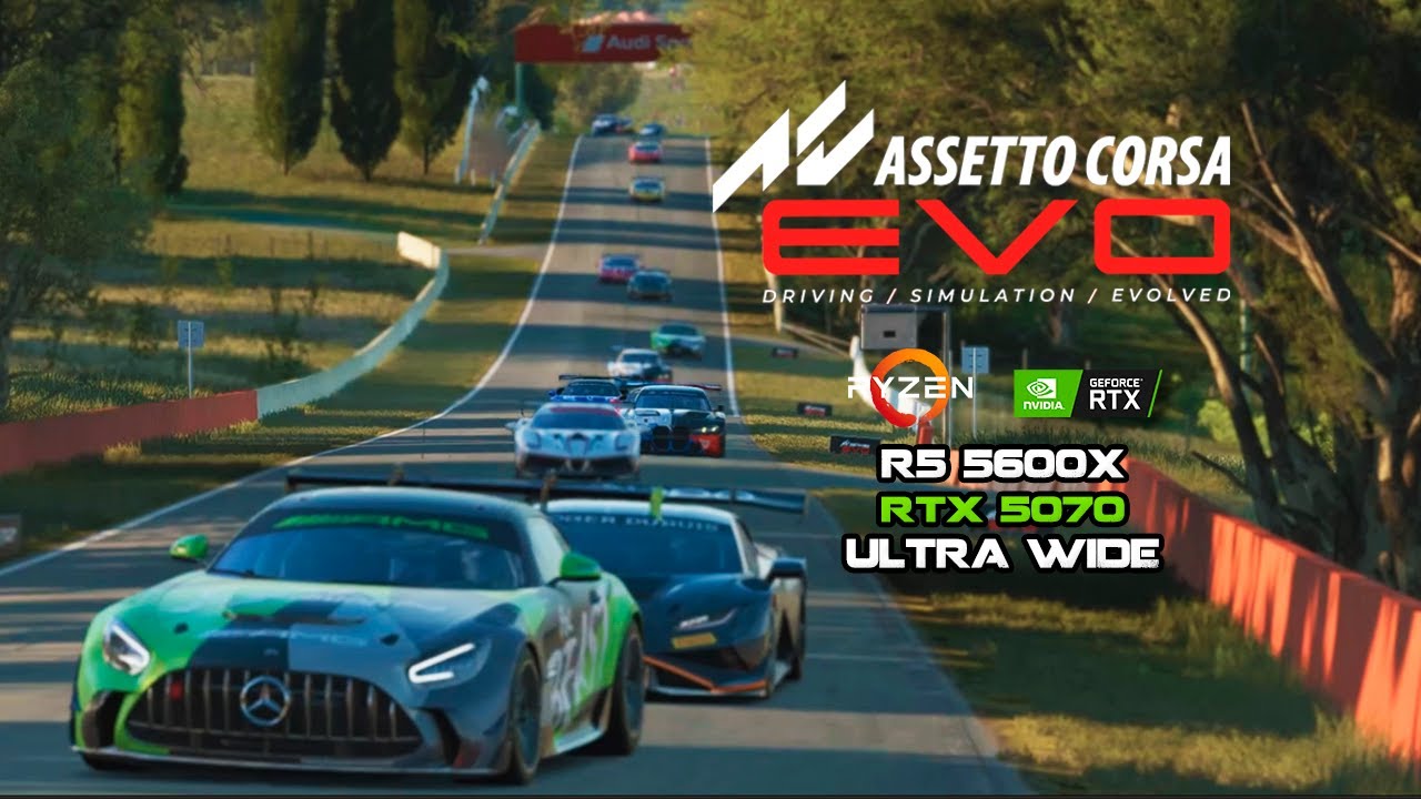 Assetto Corsa EVO 0.3 - R5 5600X + RTX 5070 + UltraWide