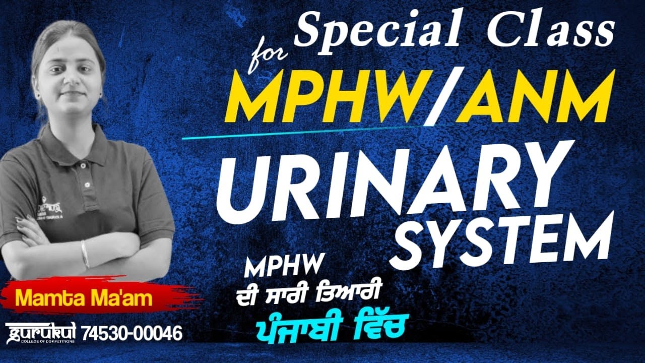 MPHW/ANM | BFUHS Recruitment | Urinary System | ANM Punjab