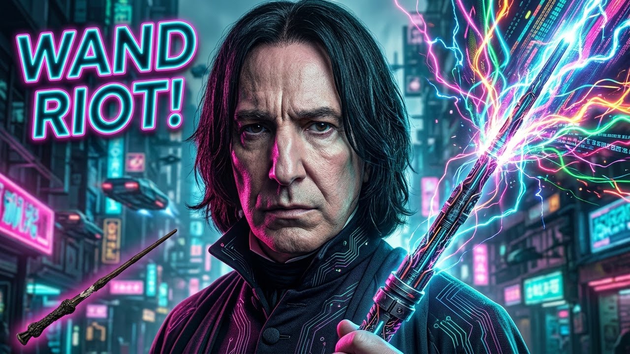 Cyberpunk Harry Potter | Neon Wand Riot