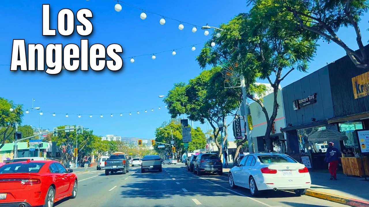 Real Los Angeles Drive | Santa Monica Boulevard & West Hollywood | 4K POV