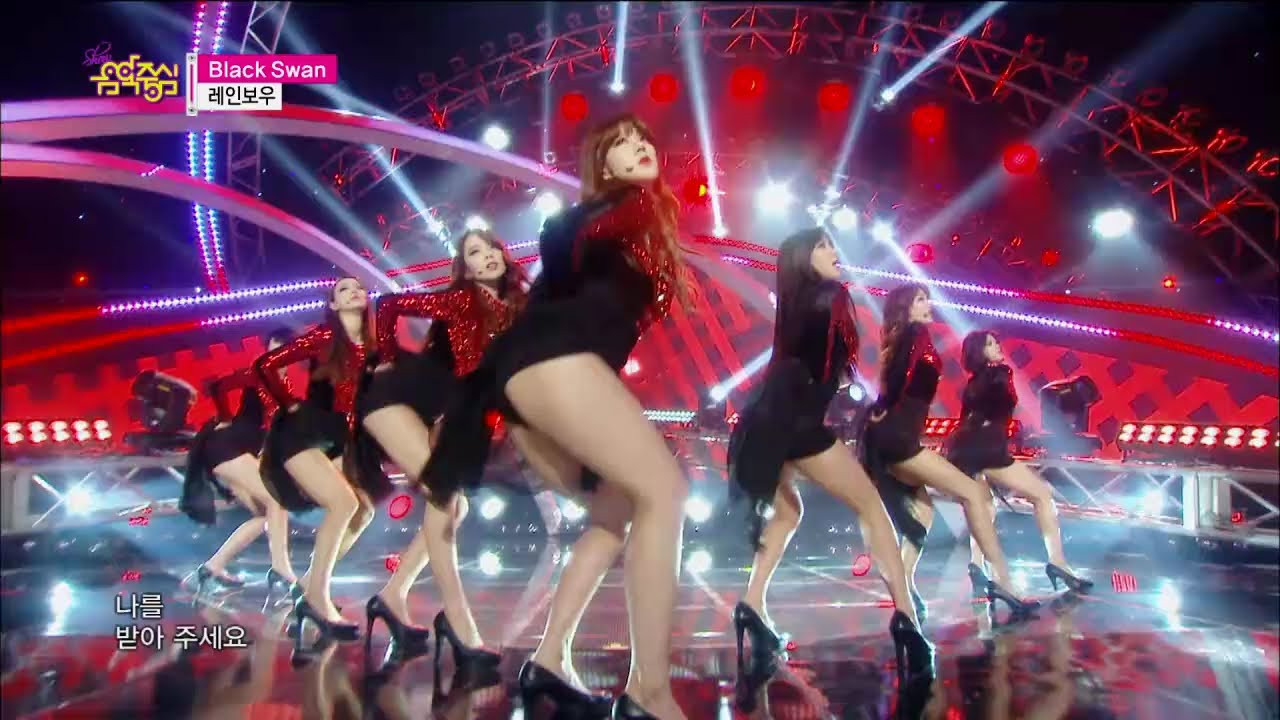 【TVPP】Rainbow - Black Swan, 레인보우 - 블랙 스완 @ Comeback Stage, Show Music core Live