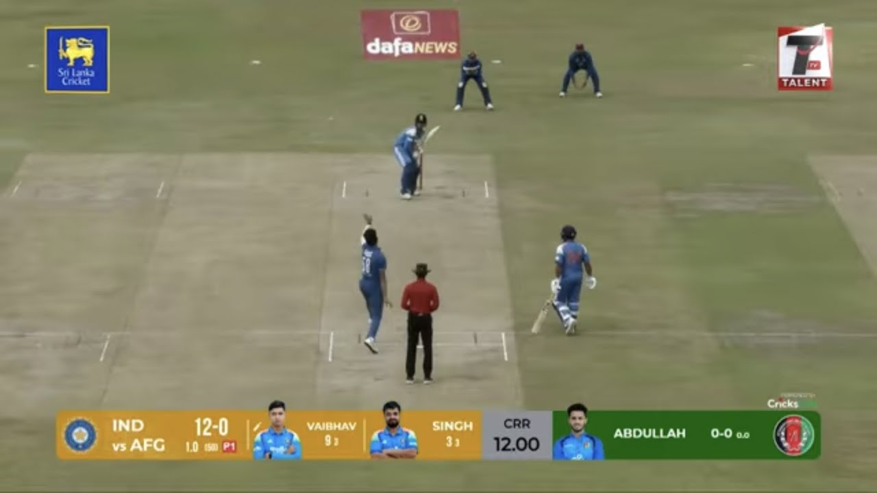 Vaibhav Suryavanshi 38 runs 28 balls batting highlights vs AFG A