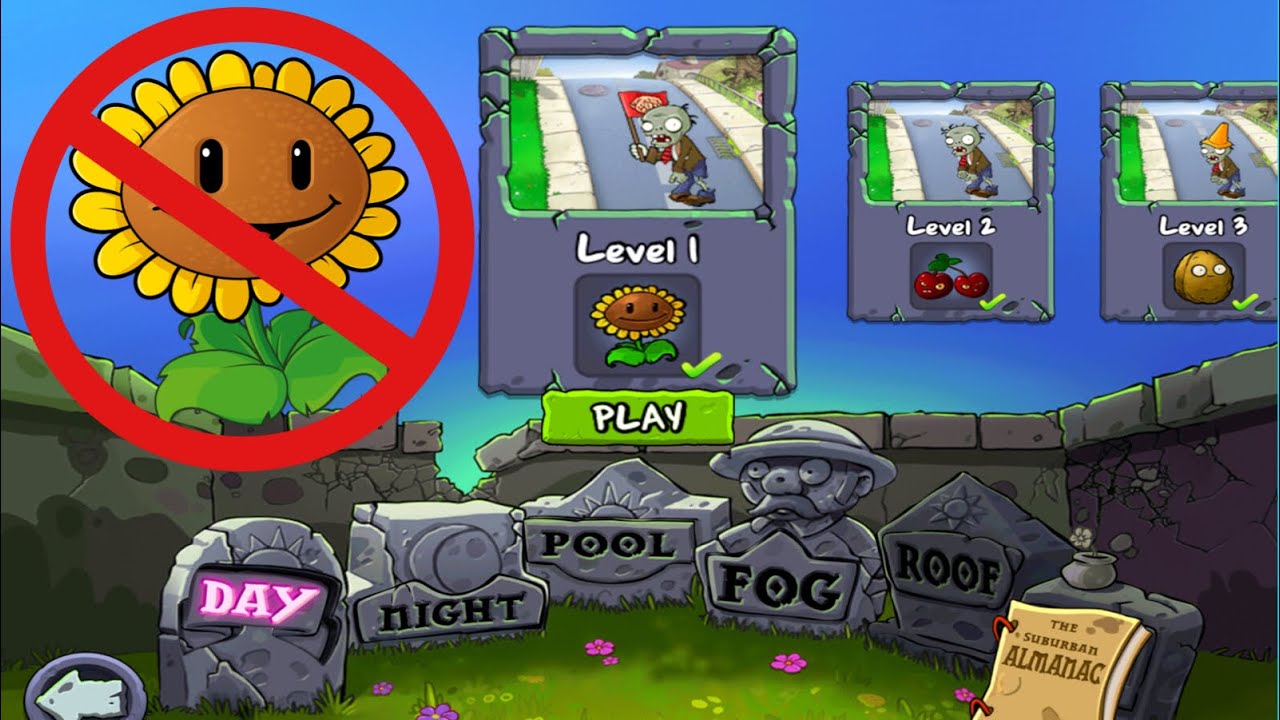 No Sunflower ไม่ใช้ดอกทานตะวัน Plants vs. Zombies HD (Tablet version /iPad)