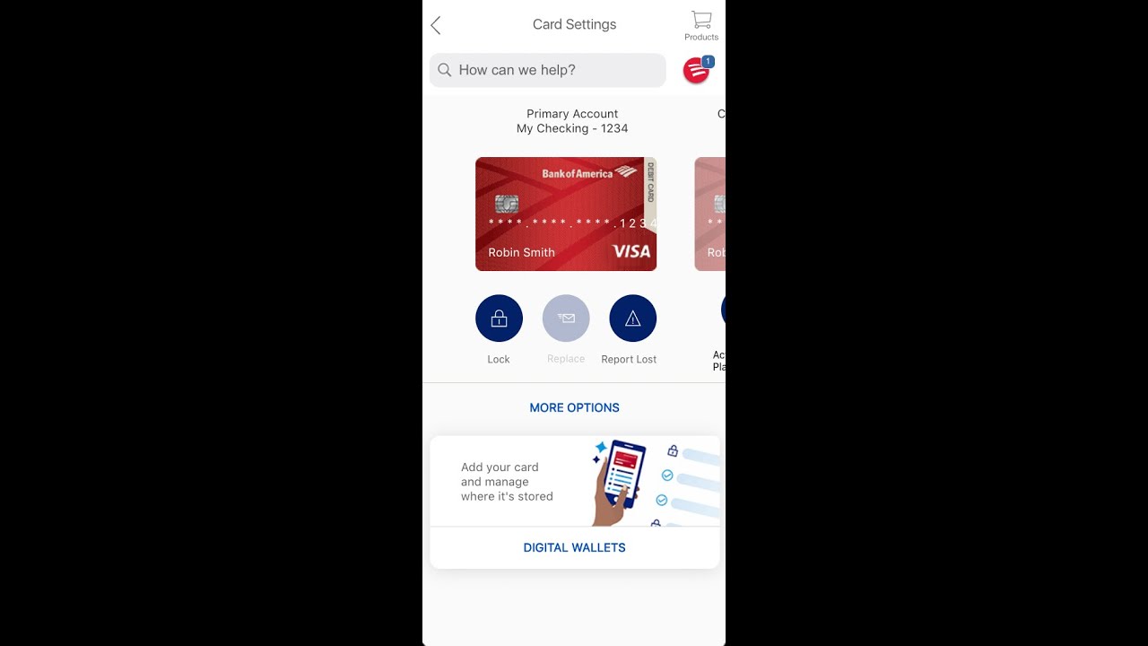 Как активировать кредитную карту Bank of America в приложении