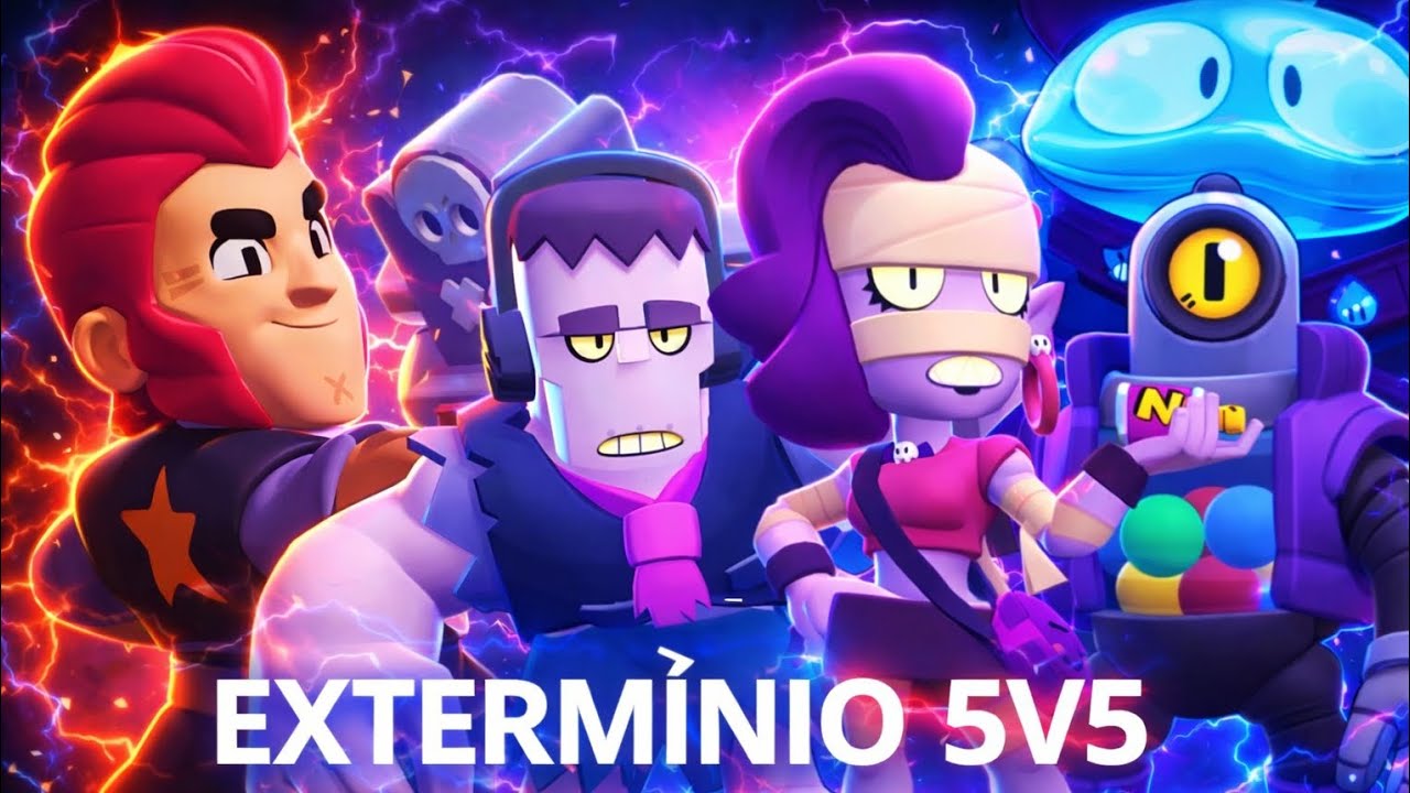 O EXTERMÍNIO 5V5 É O MELHOR - BRAWL STARS