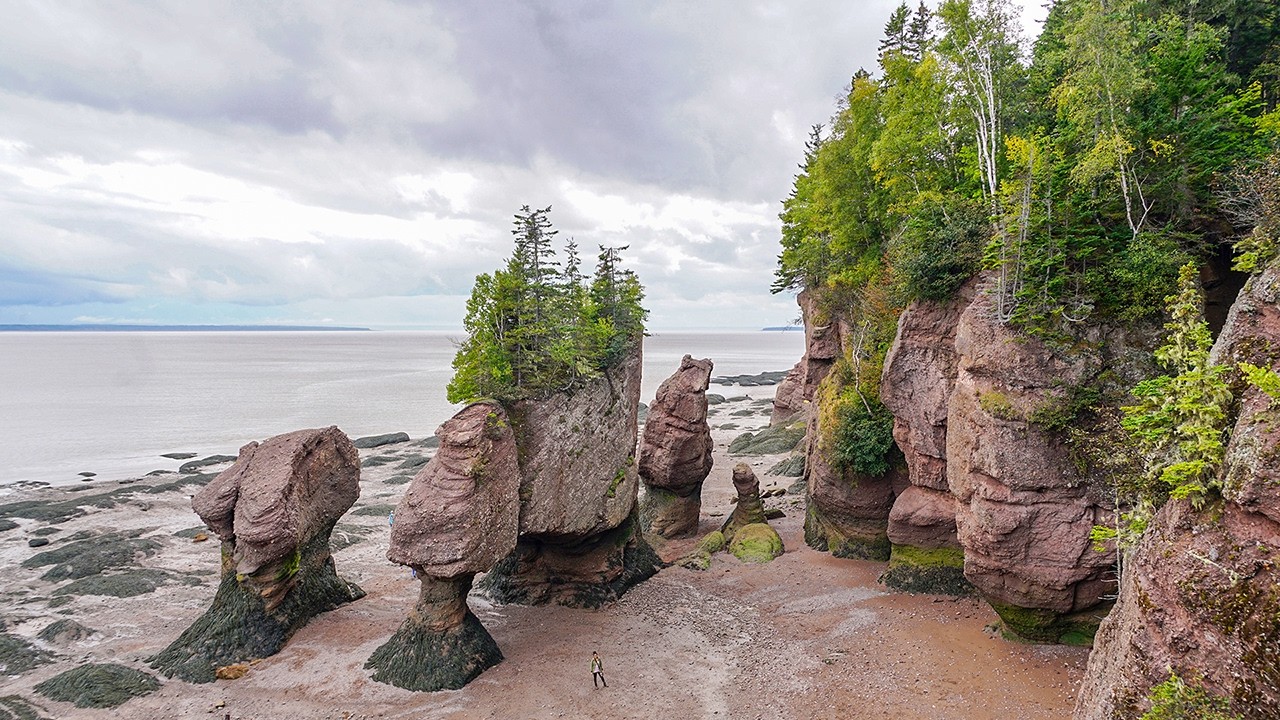 Canada, New Brunswick, Hopewell Rocks and The Bay of Fundy