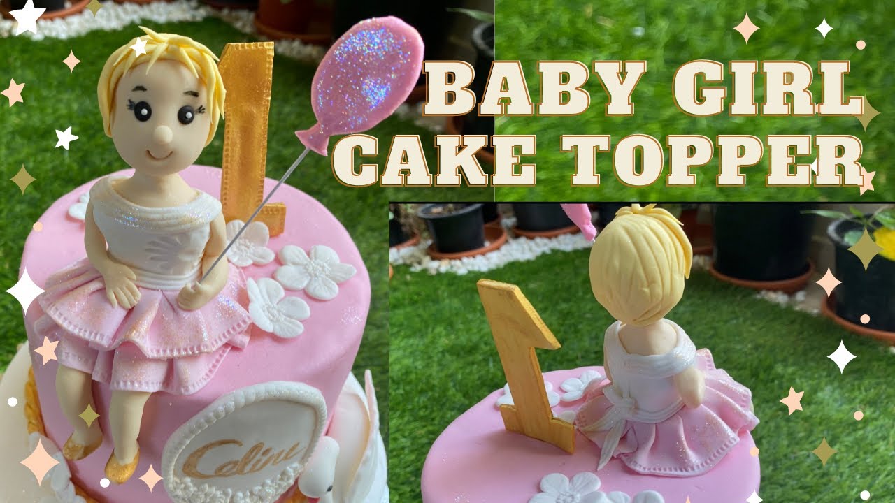 How To Make Baby Girl Fondant Cake Topper / Fondant Figurines Tips | Fun w/ Fondant !