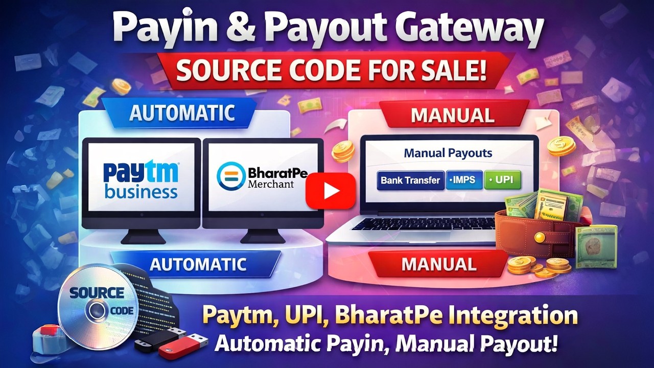 Payin Payout Gateway Source Code🔥 Paytm + BharatPe UPI Integration Full Demo