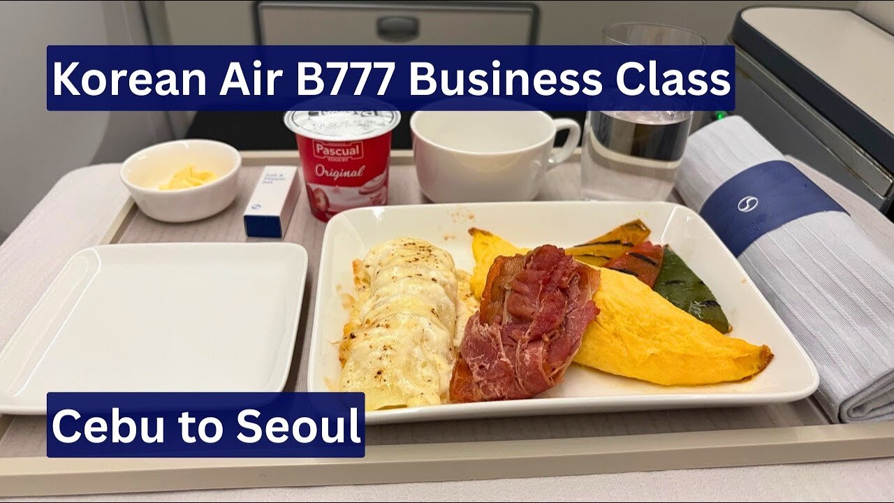 Korean Air B777 Business Class, Cebu to Seoul