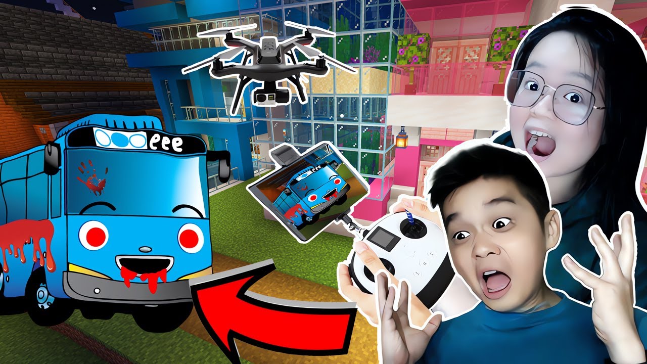 CCTV DRONE MEREKAM BUS TAYO MISTERIUS BERHANTU DI RUMAH MOMON @BANGJBLOX