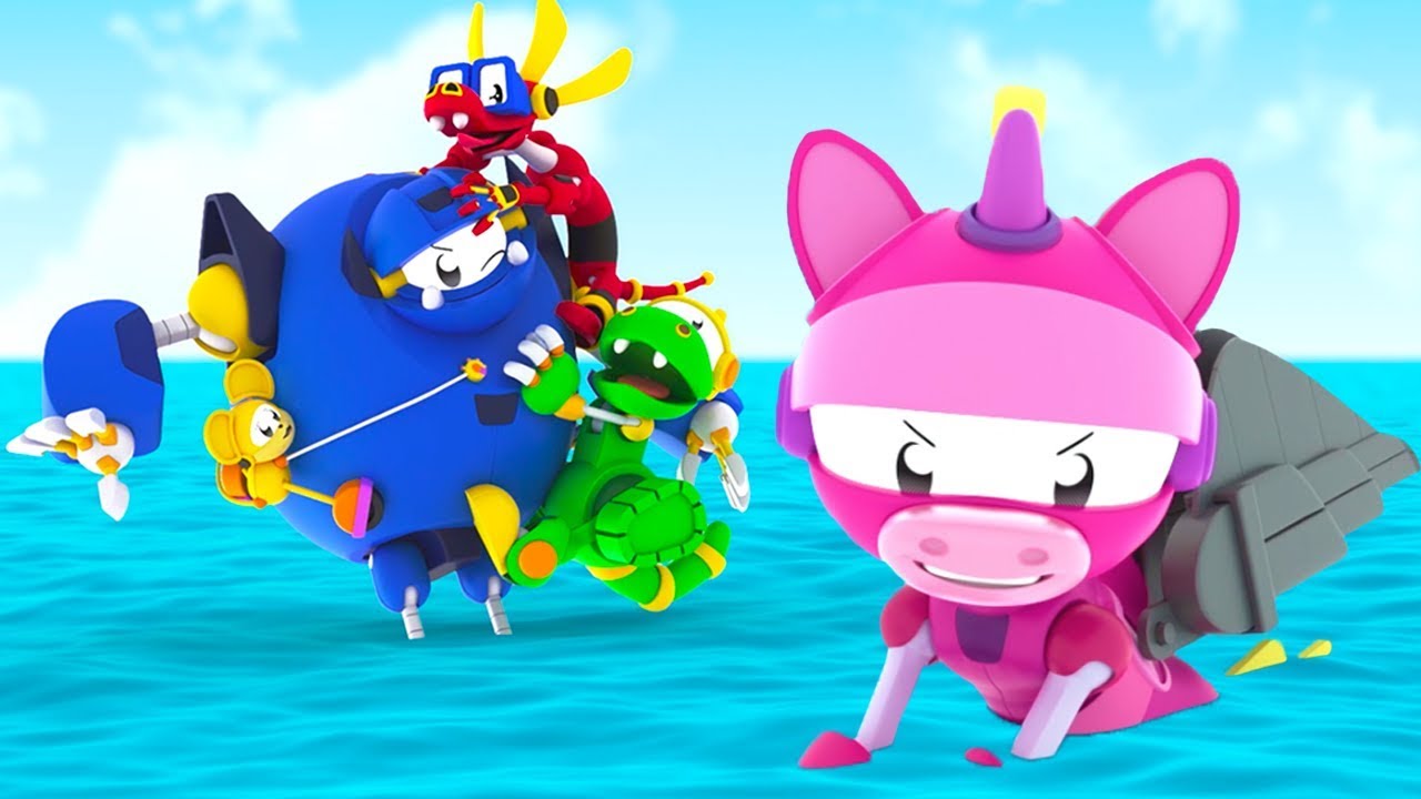Animales Mecanimales | Nueva Temporada: Episodio 2: Broma del tiburón | Caricaturas para niños