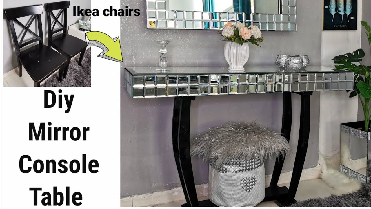 DIY CONSOLE TABLE//IKEA HACK //REUSE IKEA DINING CHAIRS