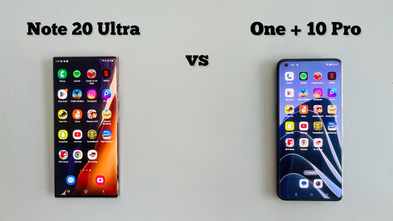 Samsung Note 20 Ultra vs Oneplus 10 Pro | Speed Test