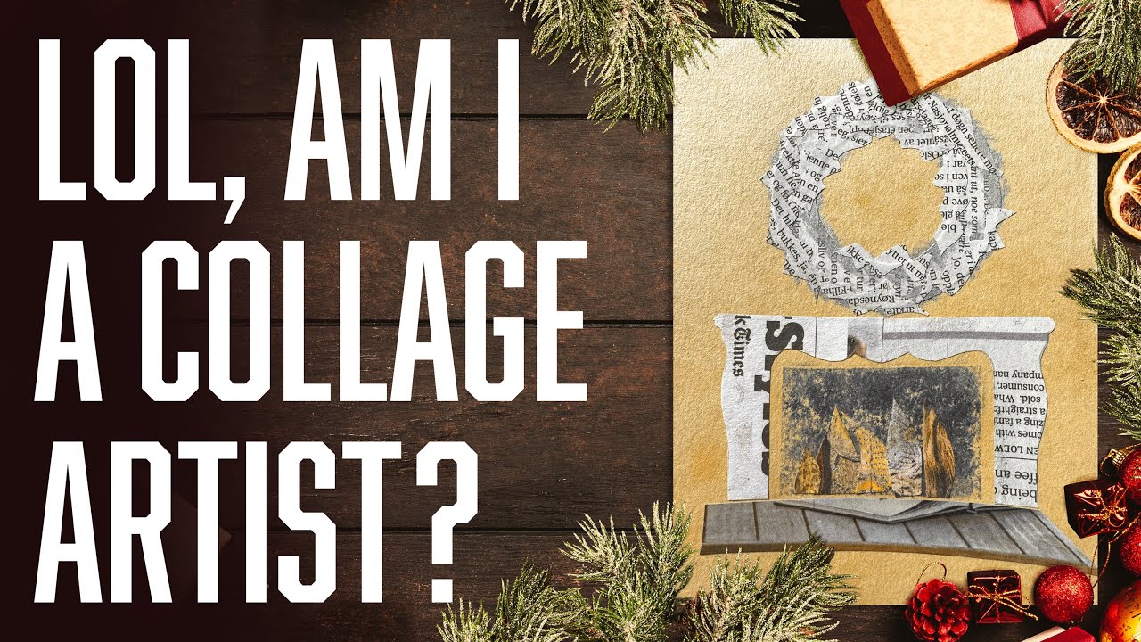 Mixed Media Collage Holiday Cards 🎄🎨 Make Art with Me!