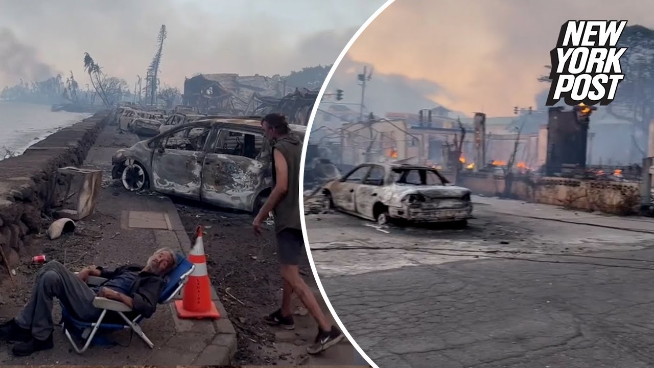 Chilling footage shows aftermath of Maui wildfires: 