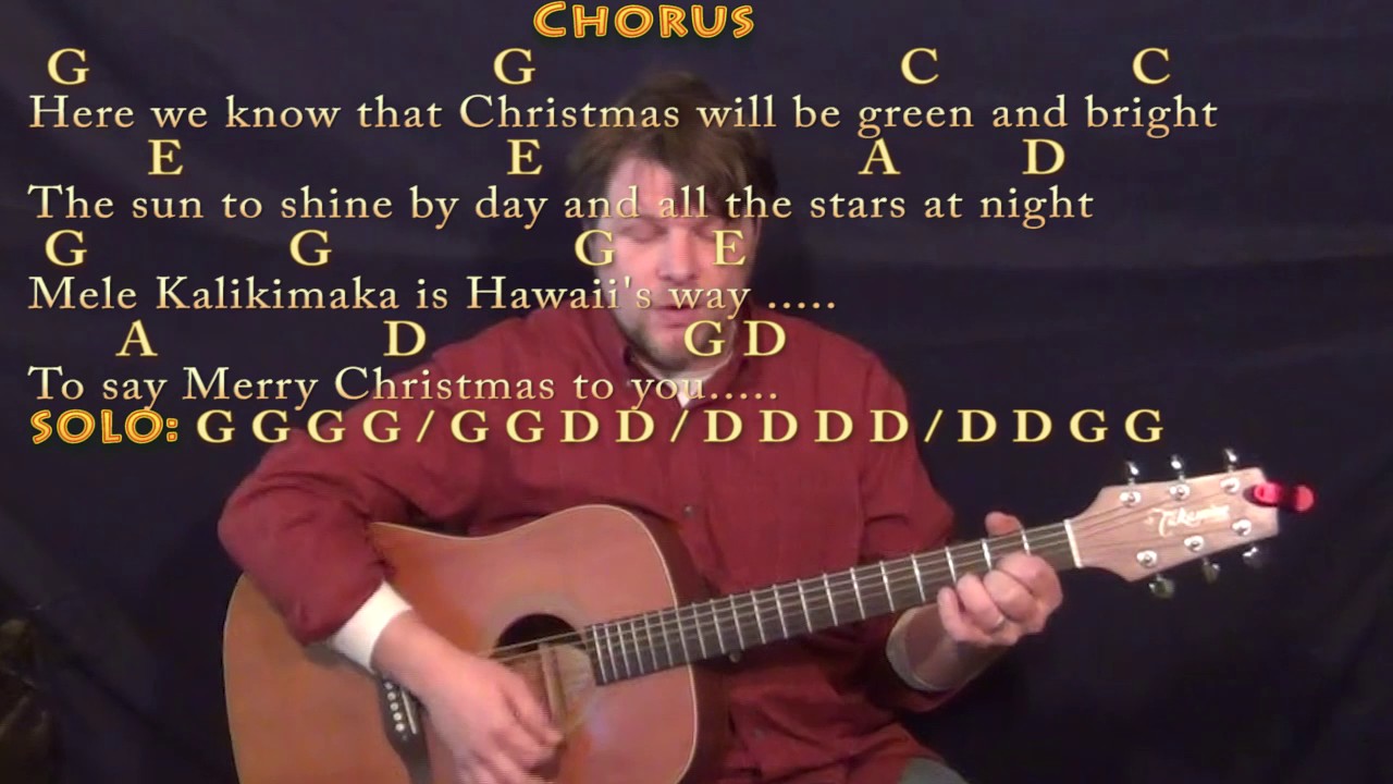 Mele Kalikimaka (Christmas) Strum Guitar Cover Lesson in G with Chords/Lyrics