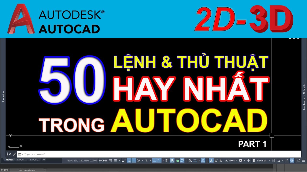 LỆNH HAY TRONG AutoCAD | THỦ THUẬT AutoCAD - Phần 1 | HocDoHoaOnline