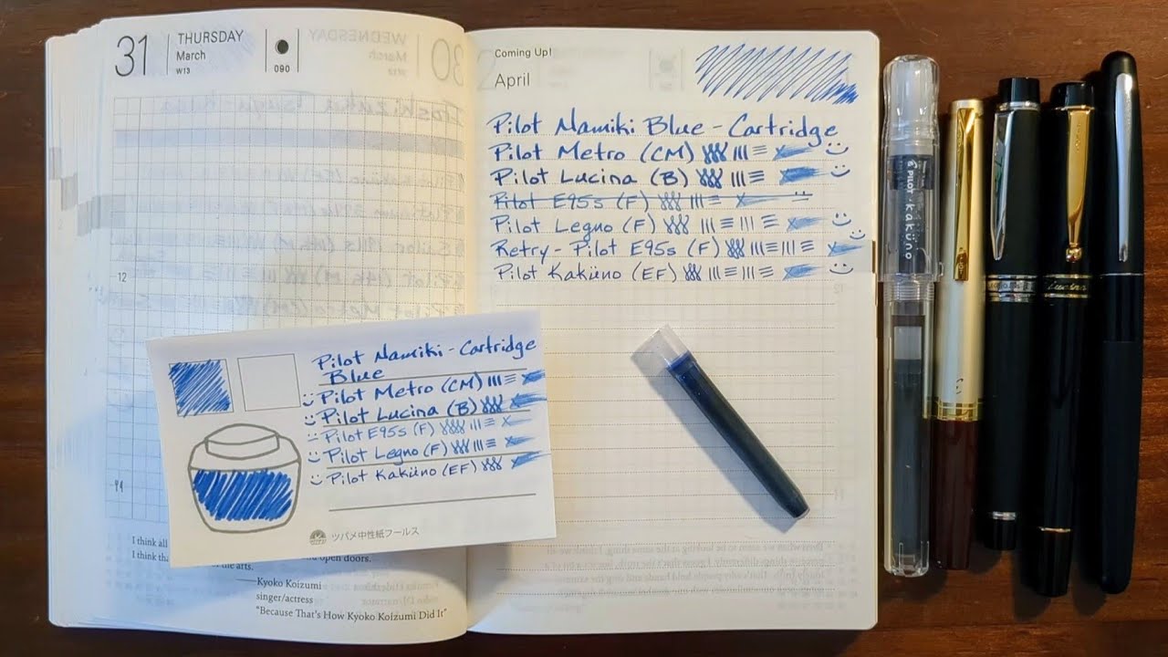 Pilot Namiki Blue and Fountain Pens