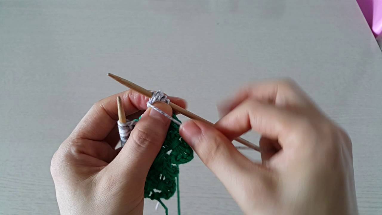대바늘꽃뜨기배색-how to knit flowers
