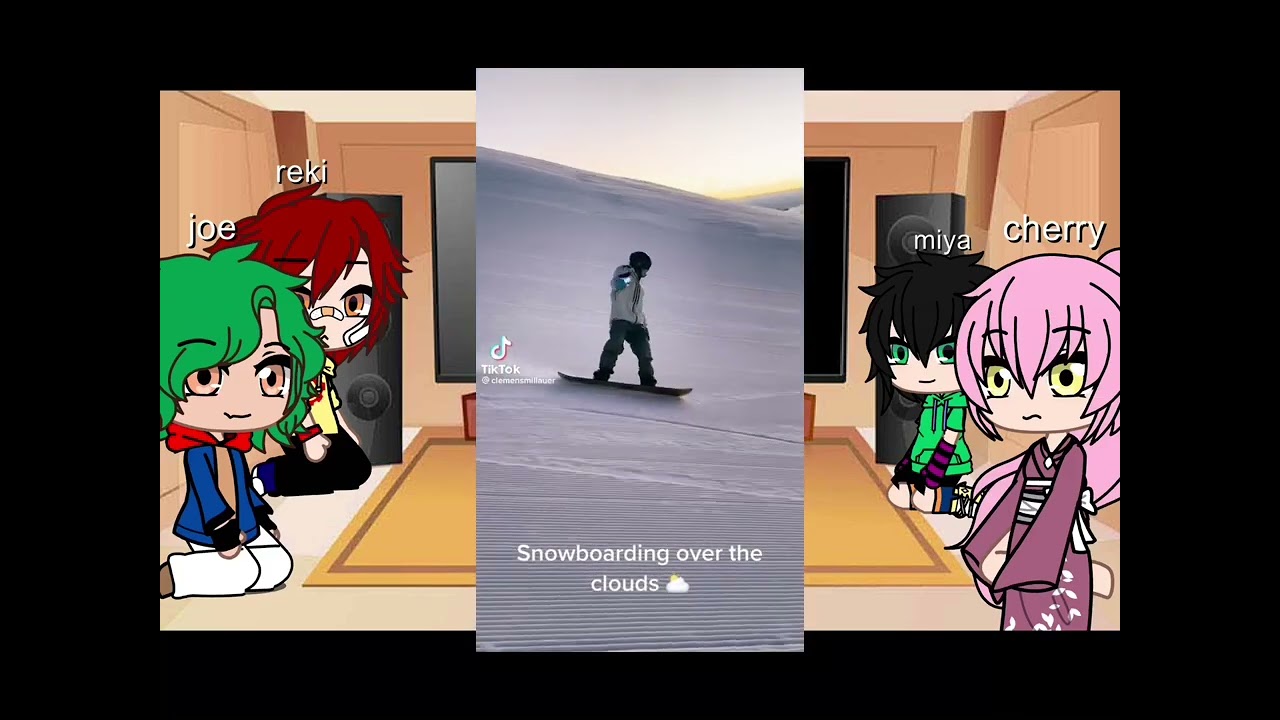 Sk8 reacts to langa(snowboarding)first video