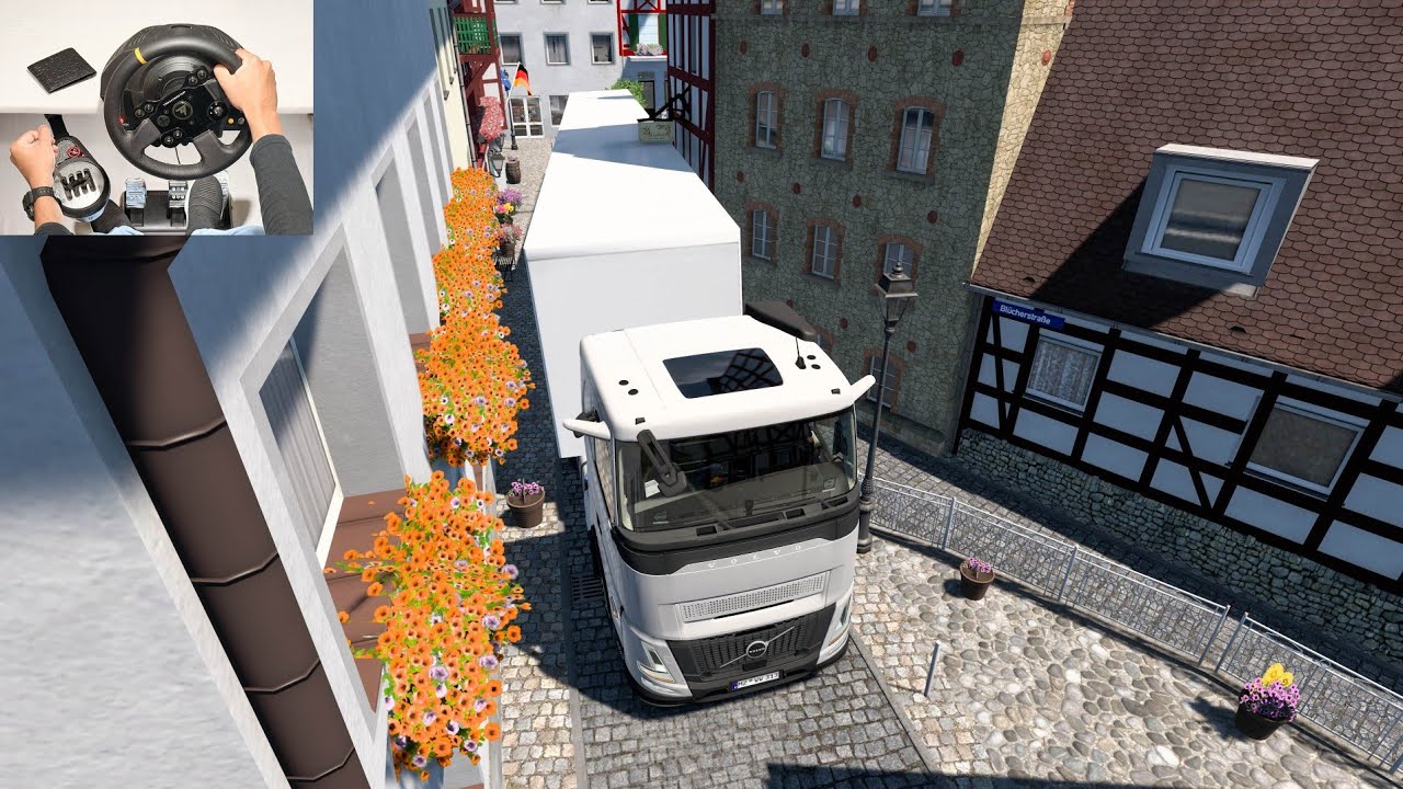 Super Long Truck vs Narrow Roads | ETS2 | Euro Truck Simulator 2 | Thrustmaster TX gameplay | Volvo