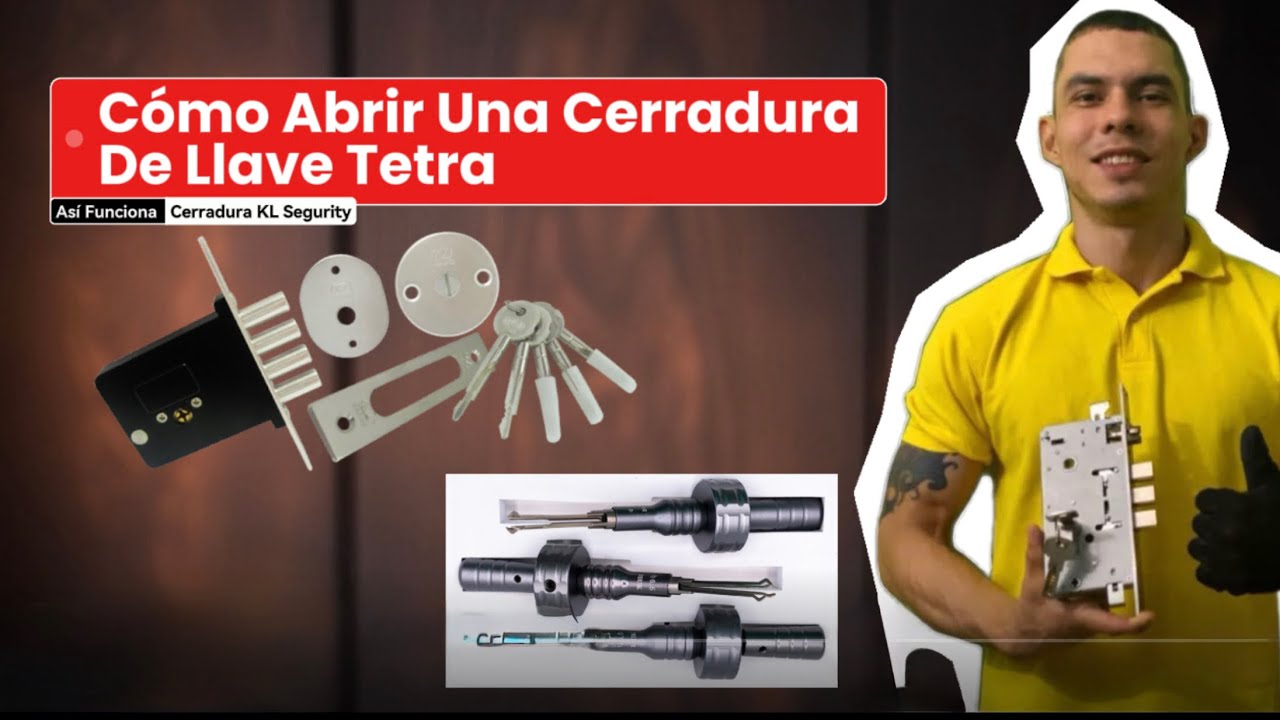 Ganzúas especiales de cerrajero llave Tetra así funciona y se abre una cerradura 🔑🐉