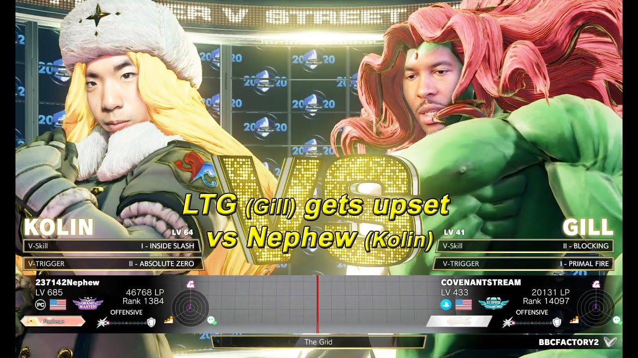 Street Fighter 5 (SFV) — LTG Low Tier God (Gill) расстроен из-за Nephew (Kolin)