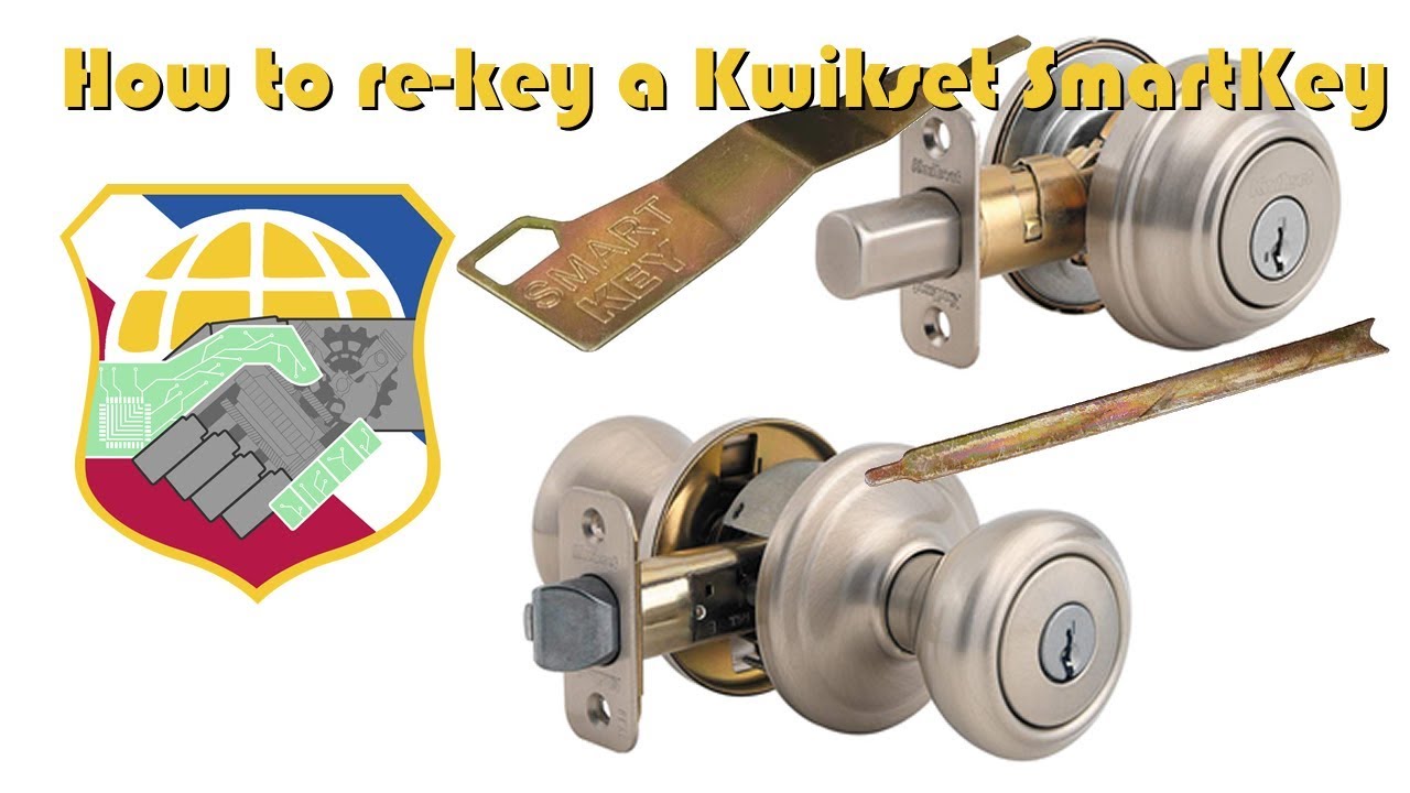 How to rekey and reset a Kwikset SmartKey - filp the door Knob Keyhole - Key Cylinder Removal