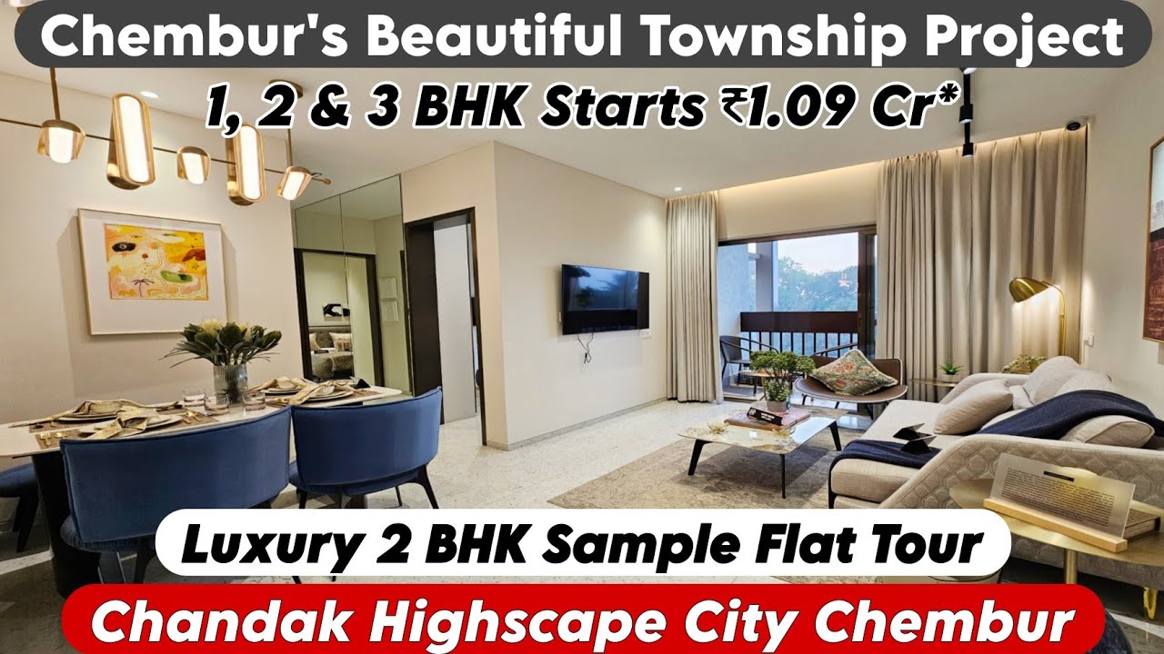 Chandak Highscape City Chembur | Luxury 2 BHK Sample Flat Tour |Site Visit, Booking, CALL-8800678921