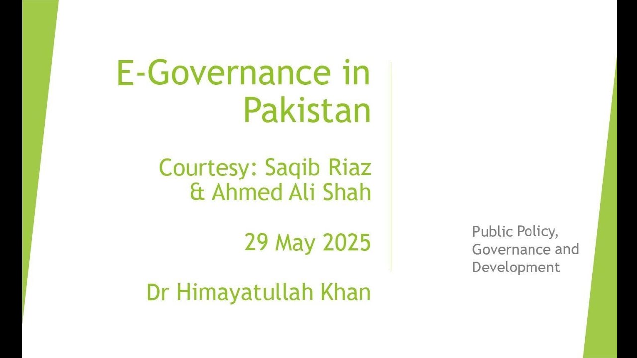 537 E-Governance in Pakistan