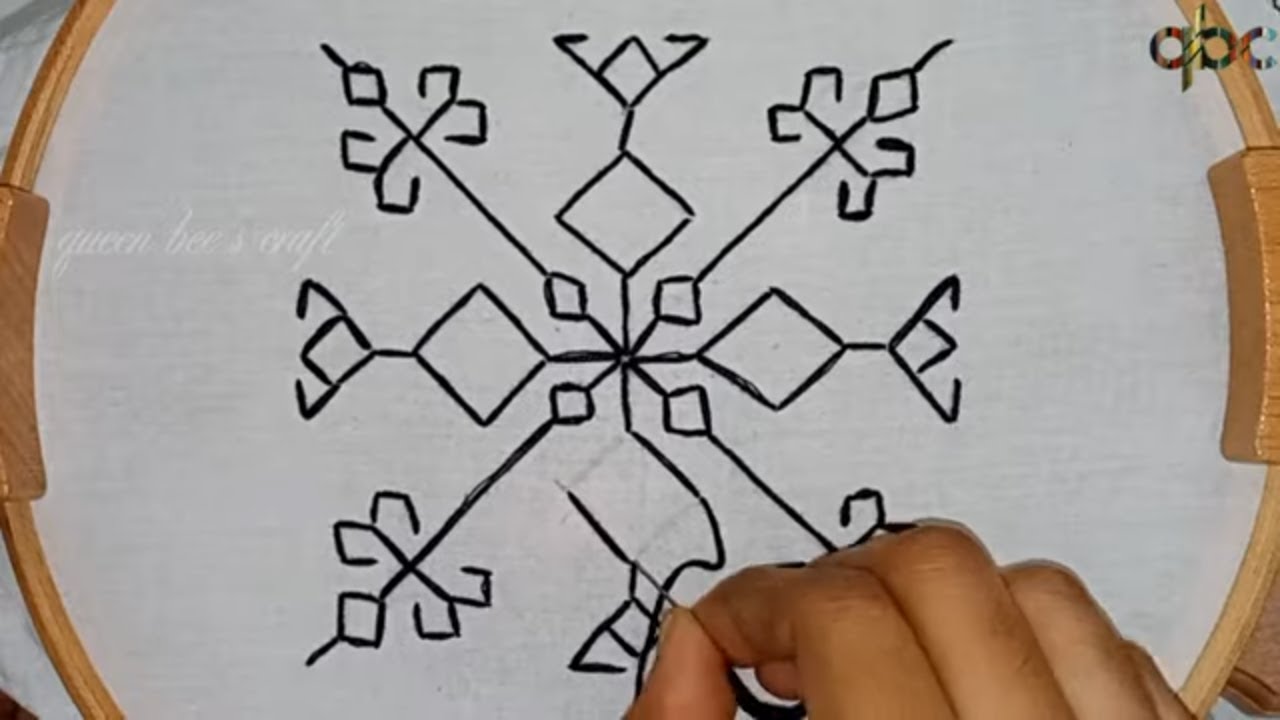 Kasuti Embroidery Design | Karnataka Traditional  Design | Easy Hand Embroidery Design | #Embroidery