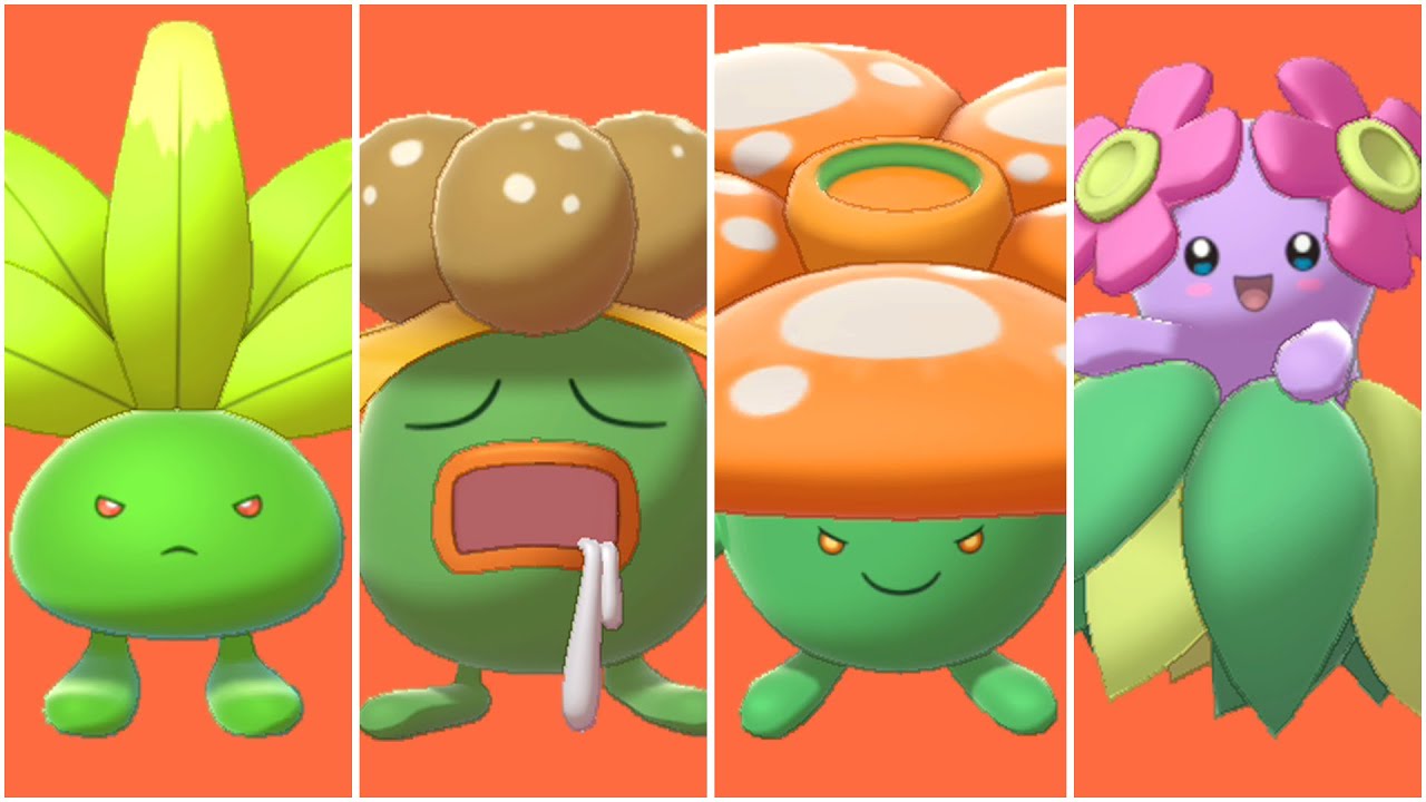 FULL ODDISH EVOLUTION TEAM! Shiny Oddish, Gloom, Vileplume, Bellossom