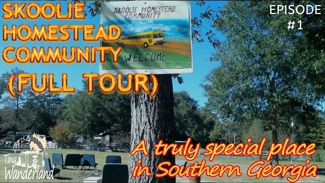 Skoolie Homestead Community (Full Tour) Episode 1