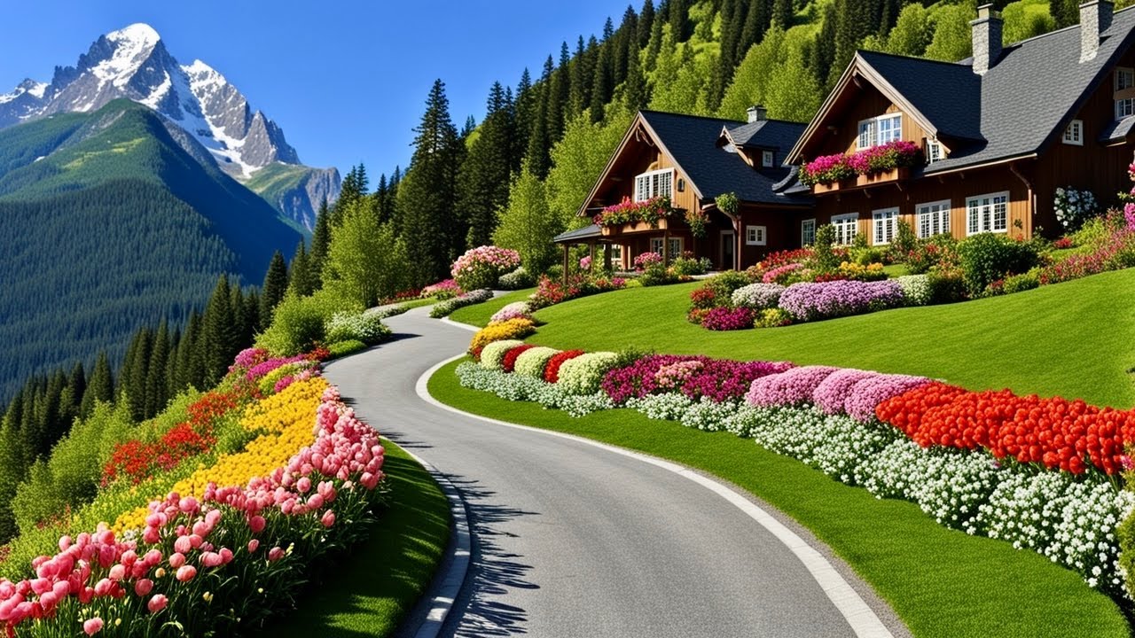 SWISS - 4K ,   Driving  in  Switzerland  &  Italy  - Swiss  Alps