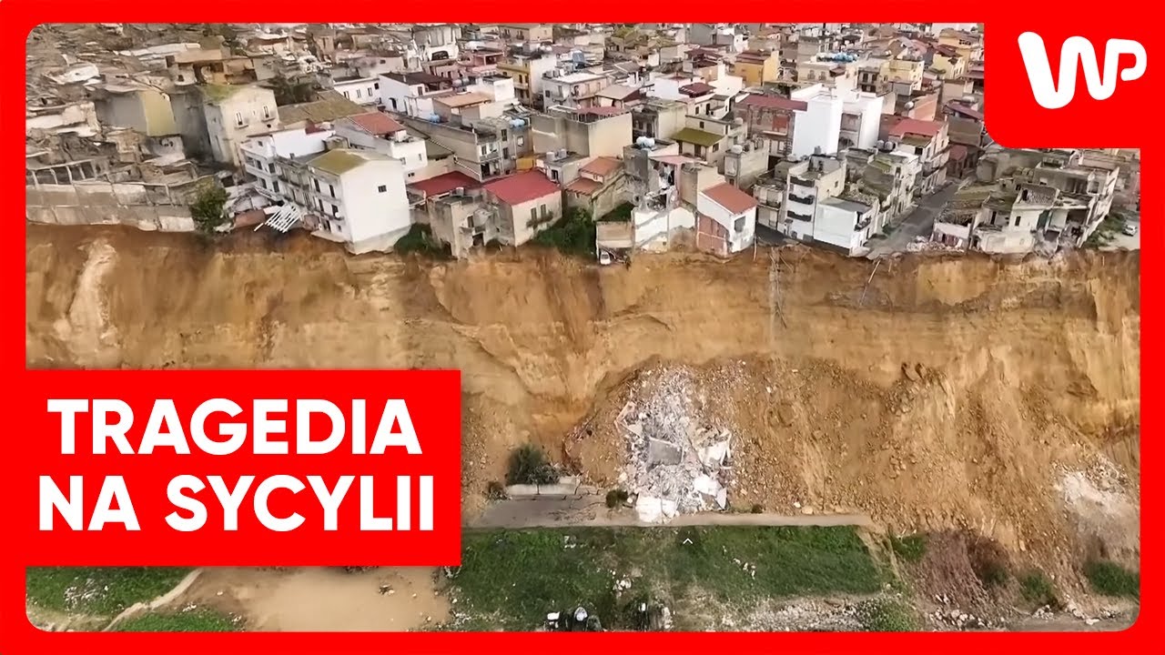 Domy runęły w przepaść. Gigantyczne osuwisko na Sycylii