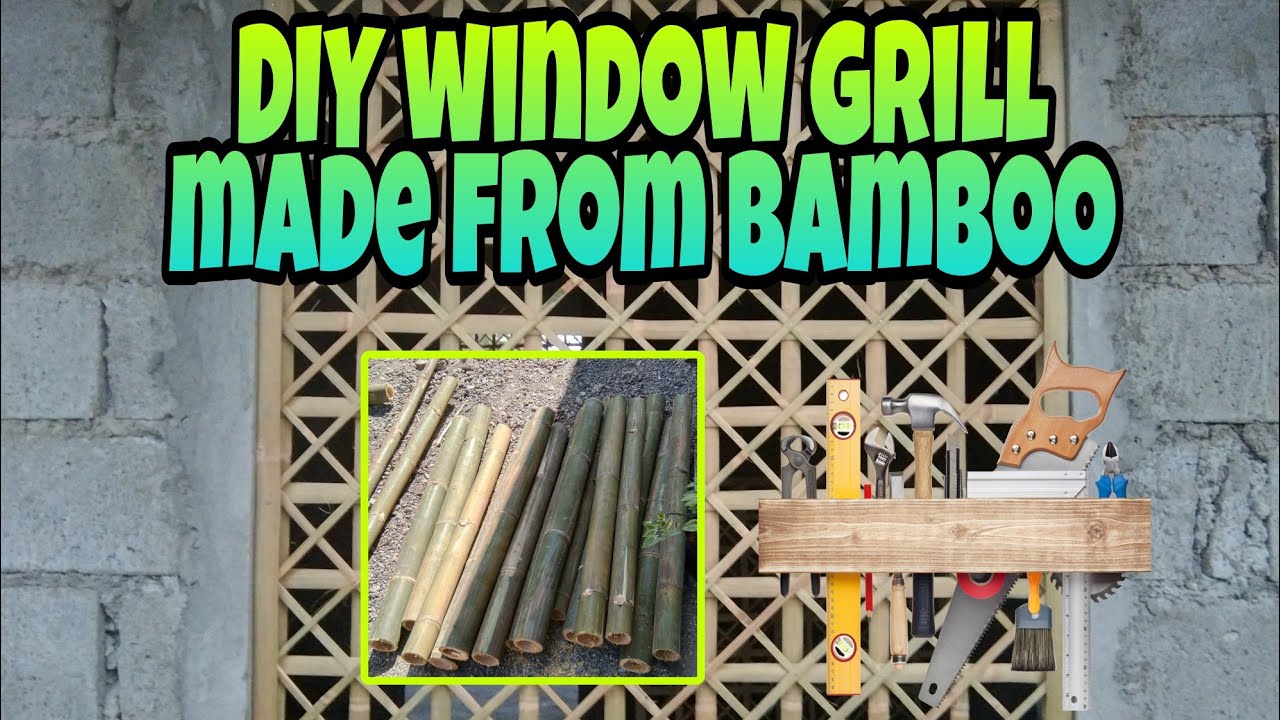 DIY window grills gawa sa kawayan|low budget