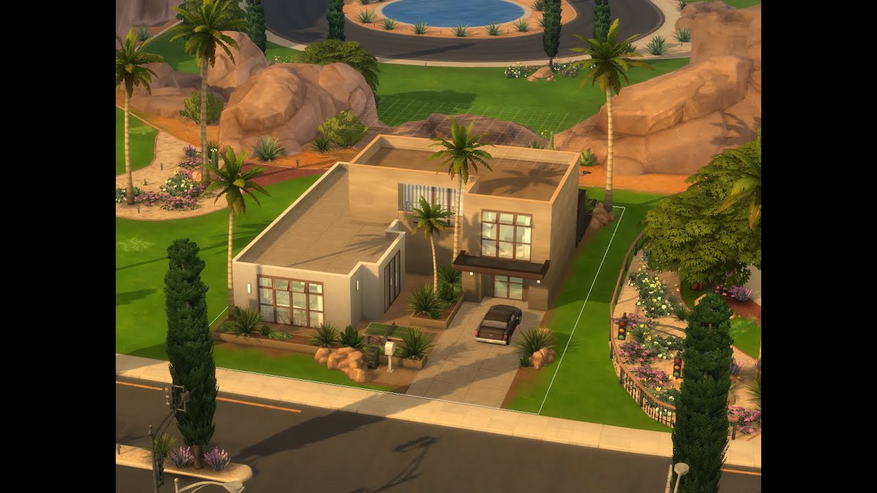 Suncrest Desert Home: Medium Sized Modern House | Sims 4