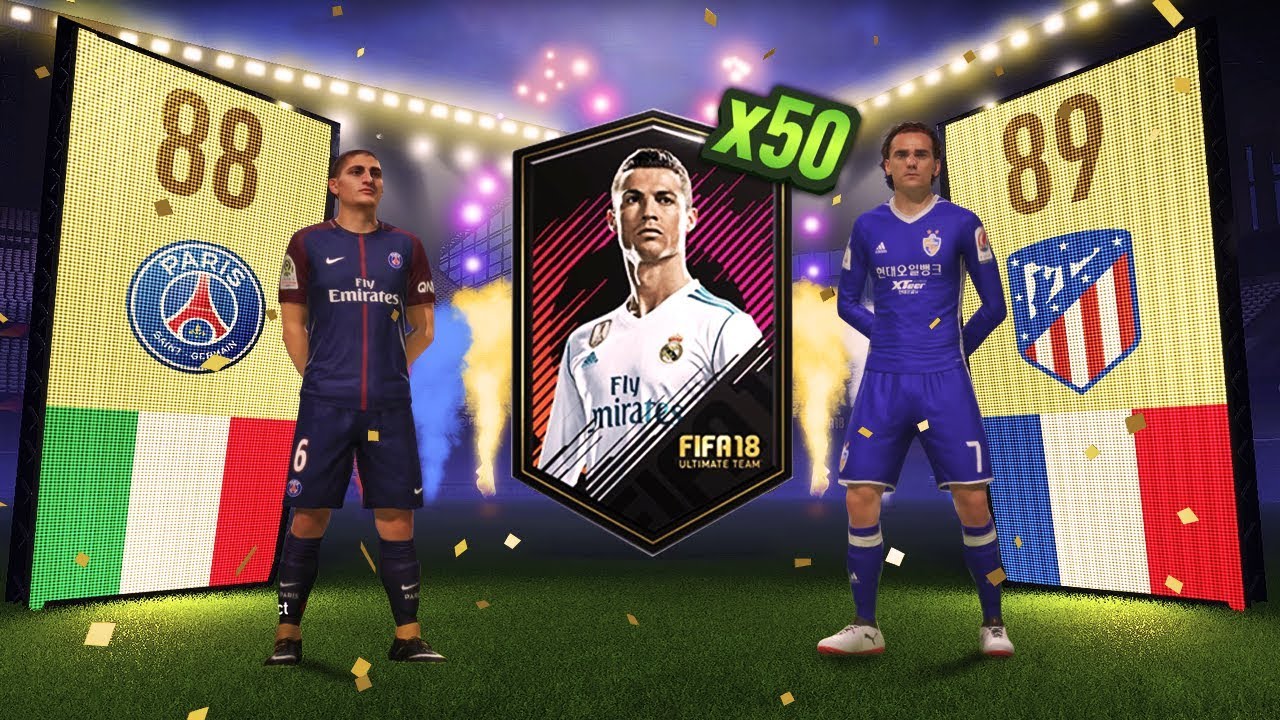 50 x 2 PLAYER PACKS!!! FIFA 18 Ultimate Team