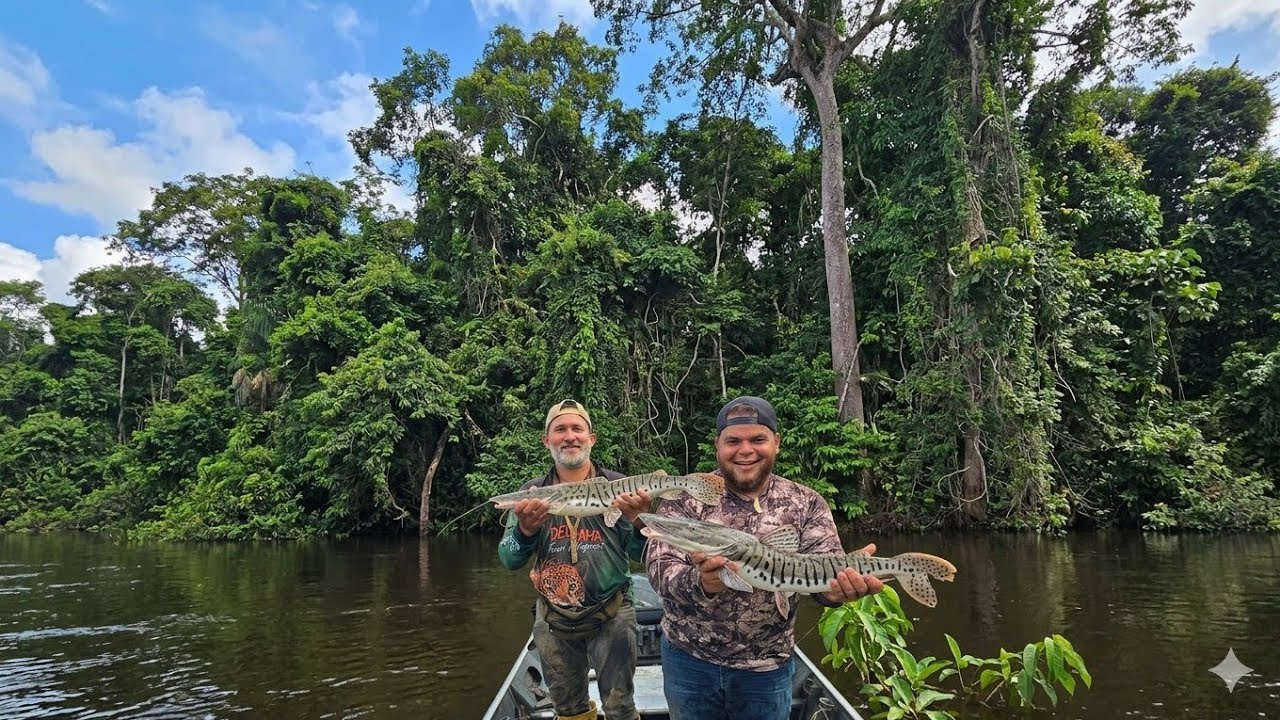 Pescamos em um local selvagem difícil assesso.Já tinha visto um lugar tão fantástico assim.?