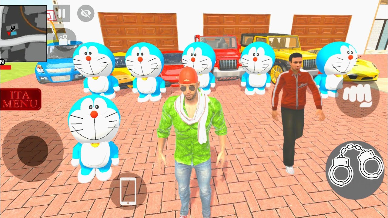 Franklin & dorimon fight 💥🤩 indian left auto simulator games 😭😱