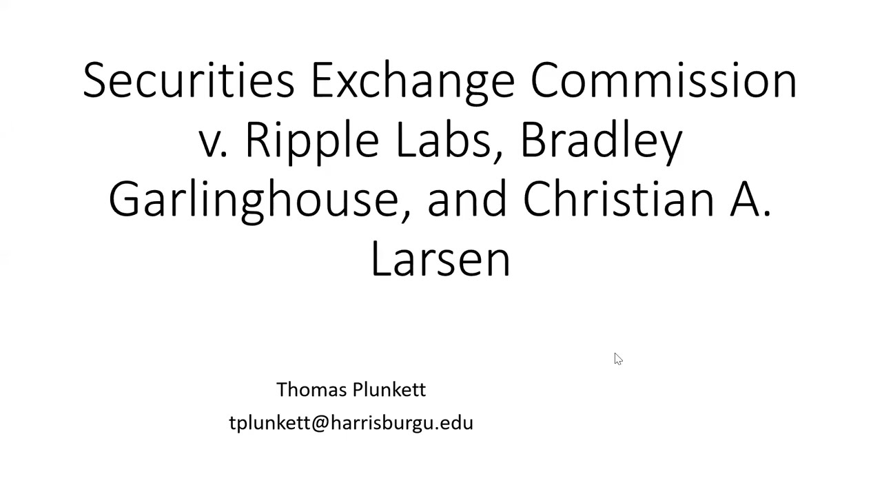 SEC v Ripple