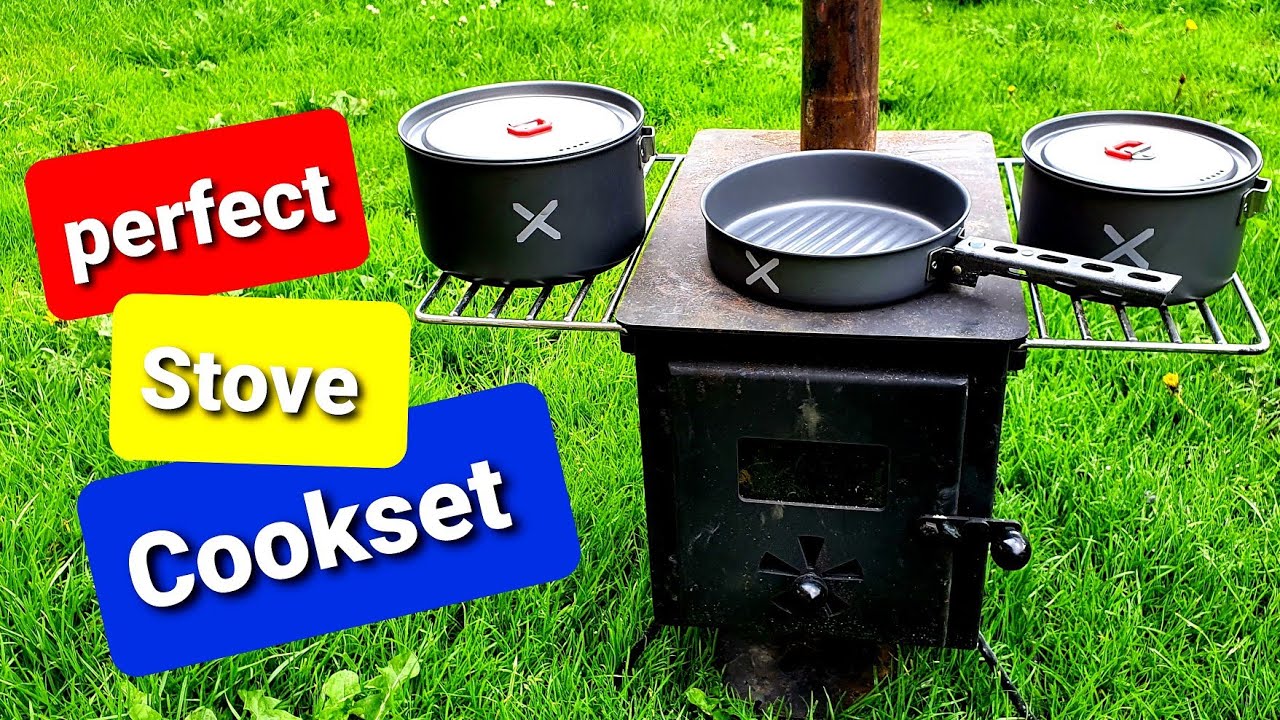NEW cooking pans for my hot tent winter camping trips.       Oex Grouppa aluminium 4 person cookset,