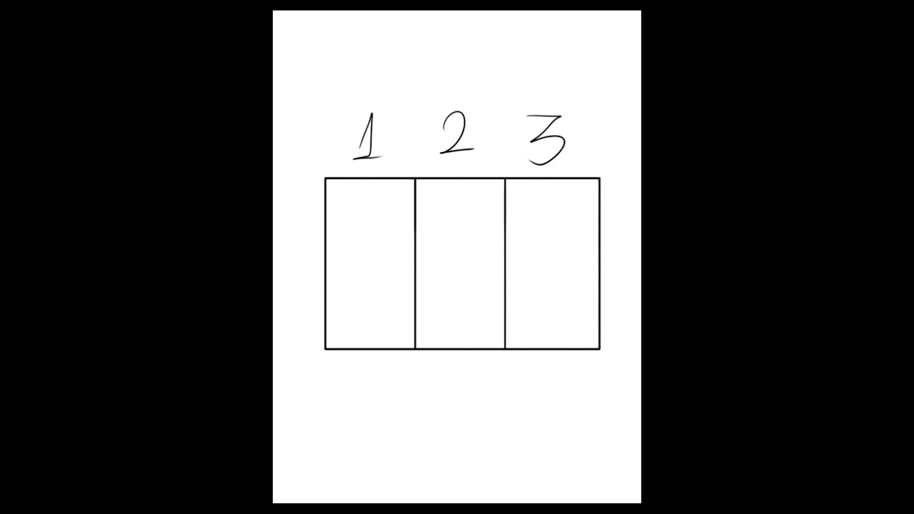 ✨️Two ways to divide a rectangle or a square in three equal parts without any tools.