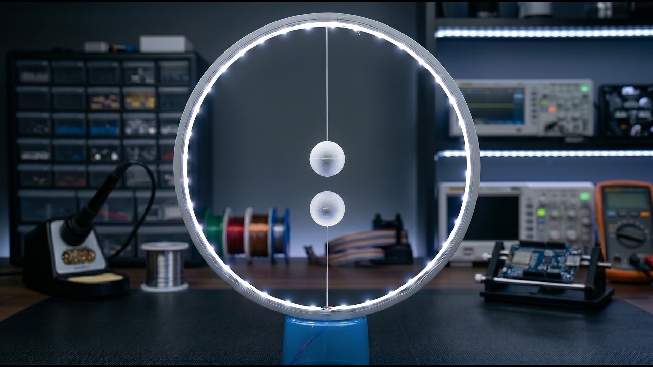 LED Magnetic Balancing Lamp | Night Floating Table Lamp | using Magnet | DIY Lamp