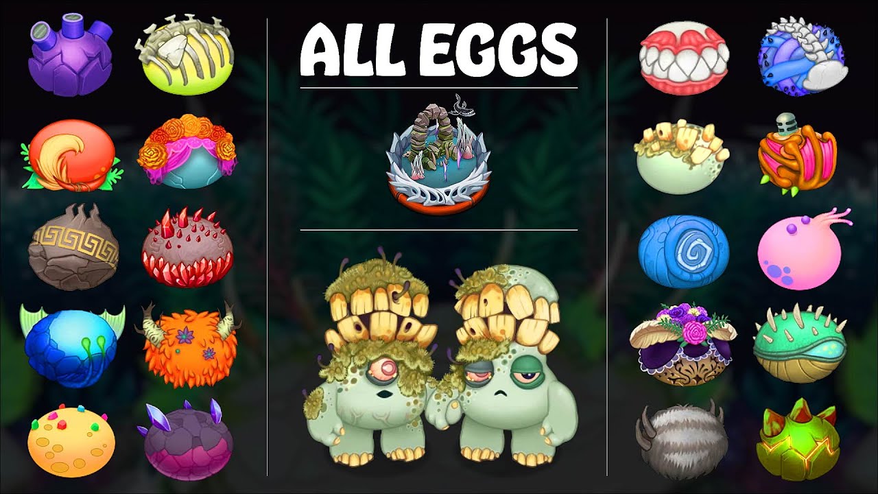 Bone Island - All Eggs (All Sounds & Animations) | My Singing Monsters