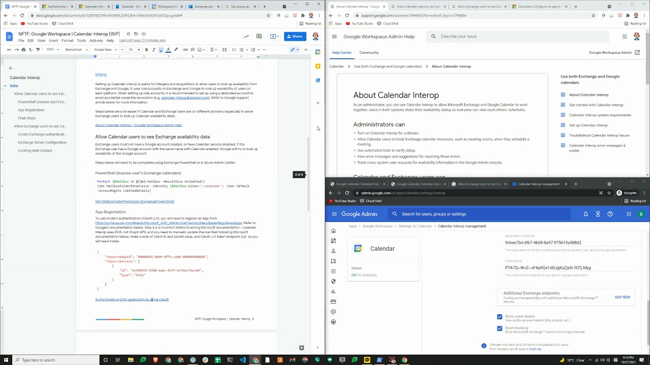 Setting Up Calendar Interop between Google and Microsoft