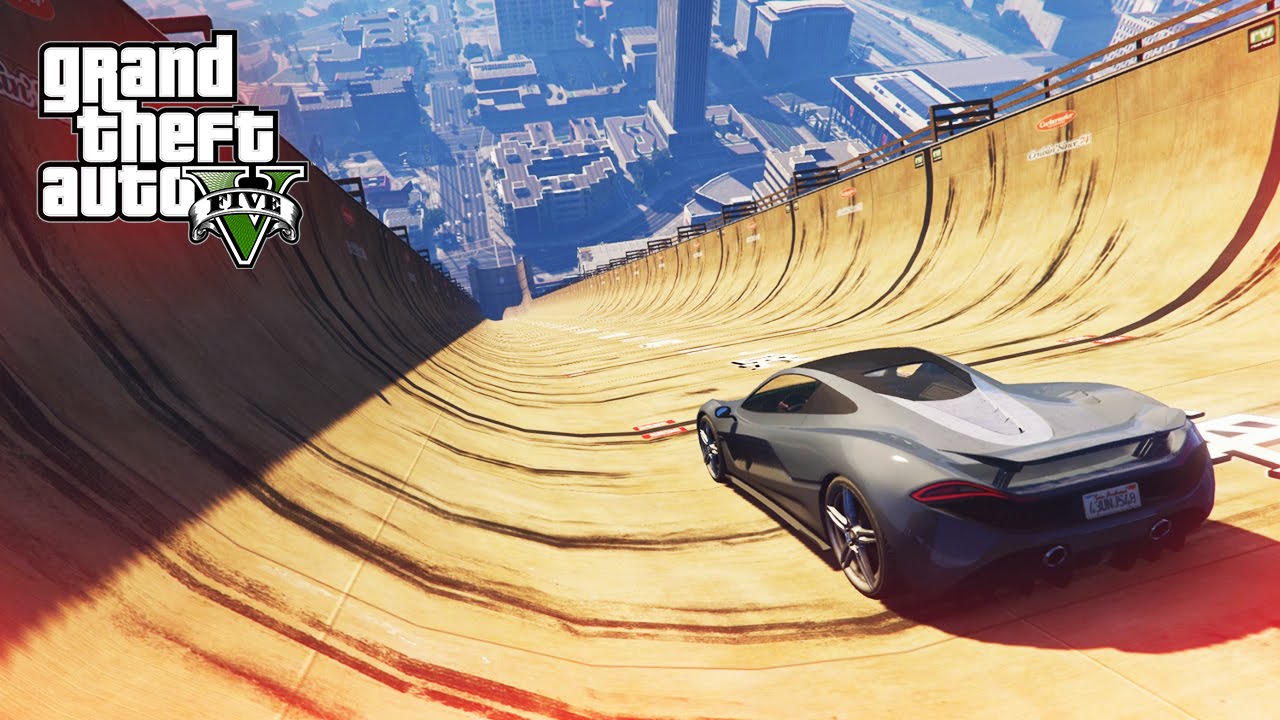 BIGGEST MEGA RAMP STUNTS! - (GTA 5 Mods)