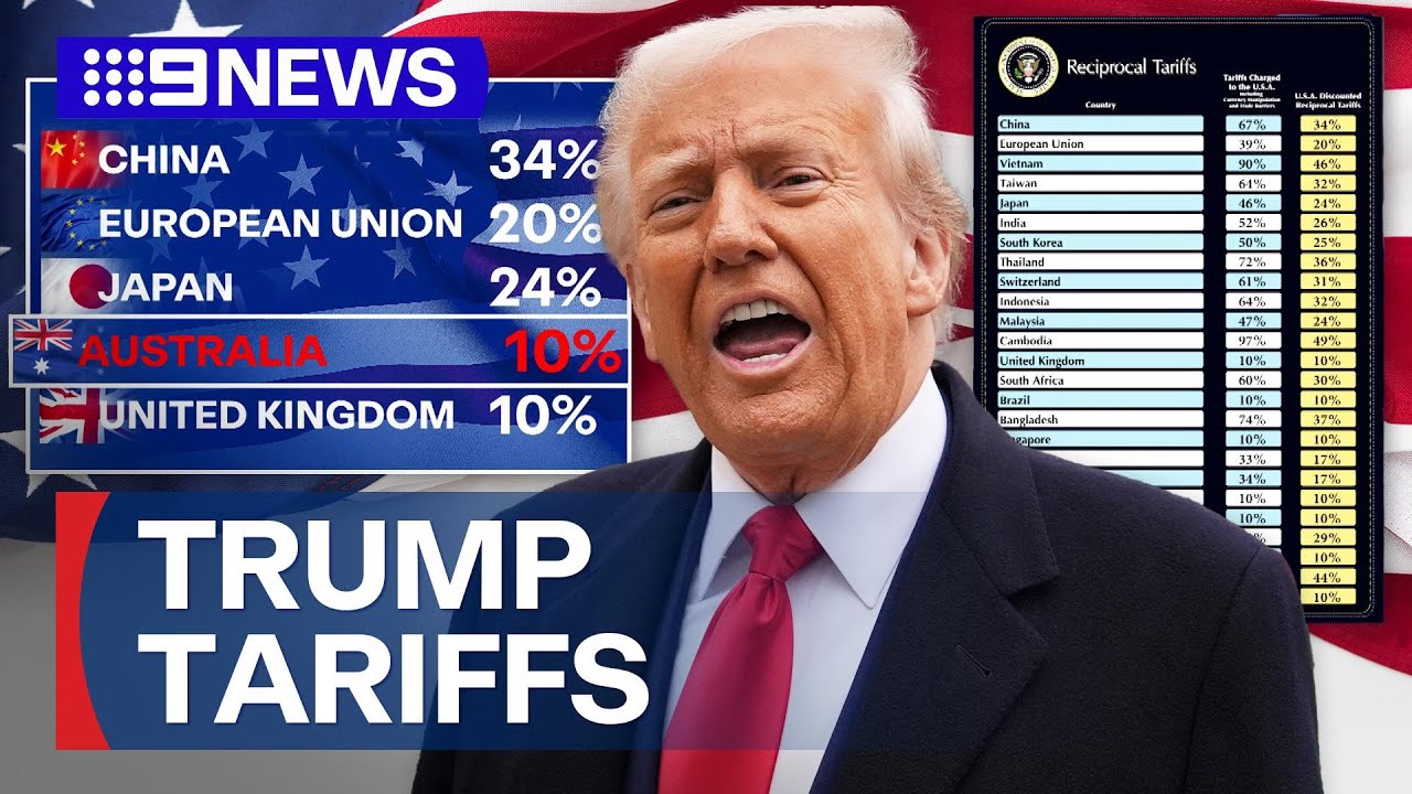 Donald Trump&rsquo;s newest round of tariffs take effect | 9 News Australia