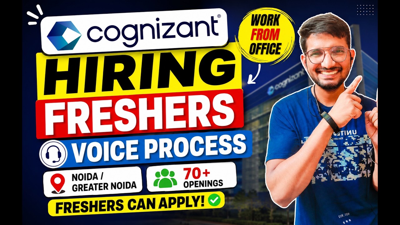 Noida Job Vacancy 2026 | Cognizant Jobs 2026 | Fixed Salary