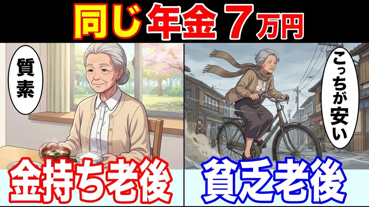 【漫画】年金が月7万円。〇〇を辞めたら、なぜか貯金が増えた72歳。秘密の5つの習慣